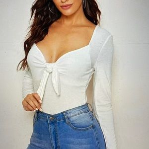 Shine white long sleeve